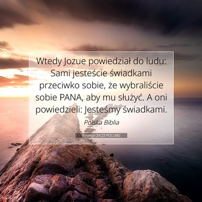 Jozuego 24:22 POLUBG Obraz Wersetu Biblijnego