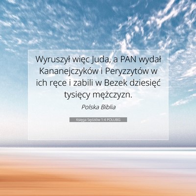 Księga Sędziów 1:4 POLUBG Obraz Wersetu Biblijnego