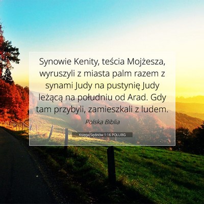 Księga Sędziów 1:16 POLUBG Obraz Wersetu Biblijnego