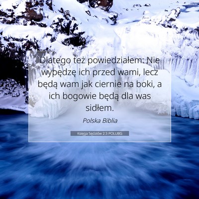 Księga Sędziów 2:3 POLUBG Obraz Wersetu Biblijnego