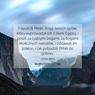 Księga Sędziów 2:12 POLUBG Obraz Wersetu Biblijnego