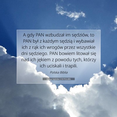 Księga Sędziów 2:18 POLUBG Obraz Wersetu Biblijnego