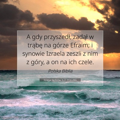 Księga Sędziów 3:27 POLUBG Obraz Wersetu Biblijnego