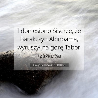 Księga Sędziów 4:12 POLUBG Obraz Wersetu Biblijnego
