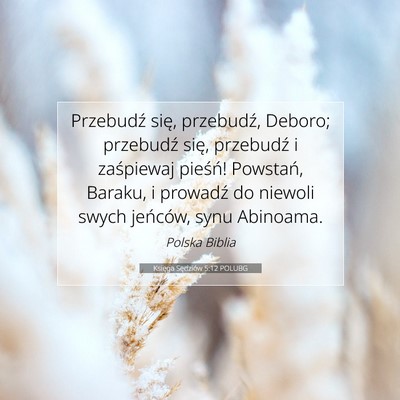 Księga Sędziów 5:12 POLUBG Obraz Wersetu Biblijnego