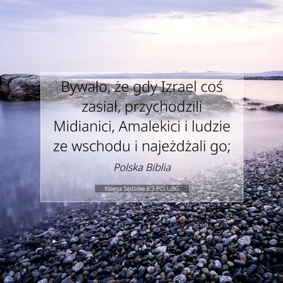 Księga Sędziów 6:3 POLUBG Obraz Wersetu Biblijnego