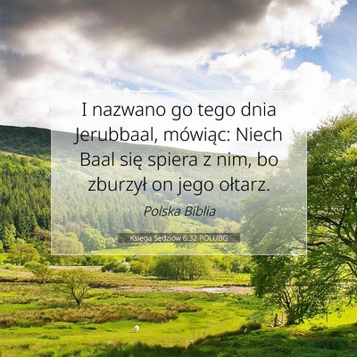 Księga Sędziów 6:32 POLUBG Obraz Wersetu Biblijnego