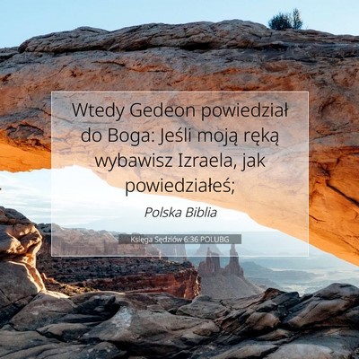 Księga Sędziów 6:36 POLUBG Obraz Wersetu Biblijnego