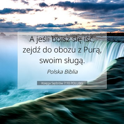 Księga Sędziów 7:10 POLUBG Obraz Wersetu Biblijnego