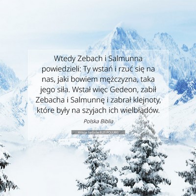 Księga Sędziów 8:21 POLUBG Obraz Wersetu Biblijnego