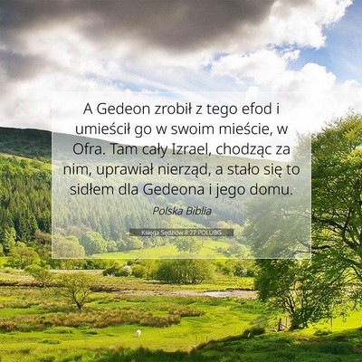 Księga Sędziów 8:27 POLUBG Obraz Wersetu Biblijnego