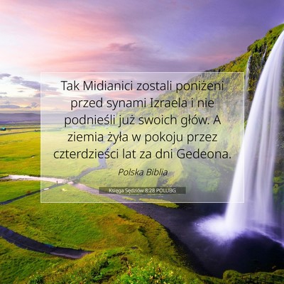 Księga Sędziów 8:28 POLUBG Obraz Wersetu Biblijnego