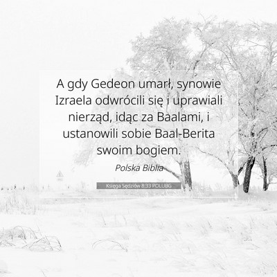 Księga Sędziów 8:33 POLUBG Obraz Wersetu Biblijnego