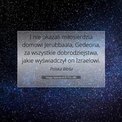 Księga Sędziów 8:35 POLUBG Obraz Wersetu Biblijnego