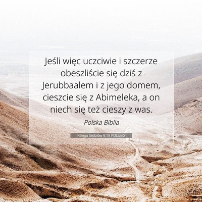 Księga Sędziów 9:19 Werset Biblijny Wyjaśniony