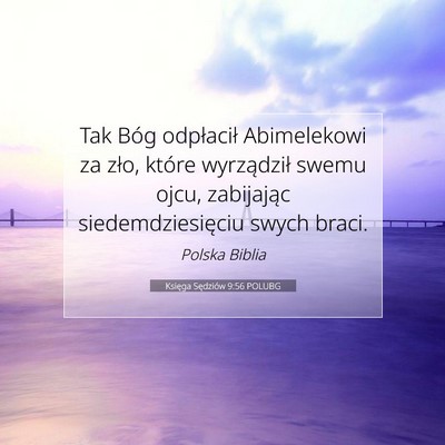 Księga Sędziów 9:56 POLUBG Obraz Wersetu Biblijnego