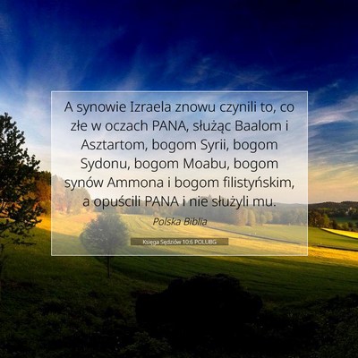 Księga Sędziów 10:6 POLUBG Obraz Wersetu Biblijnego