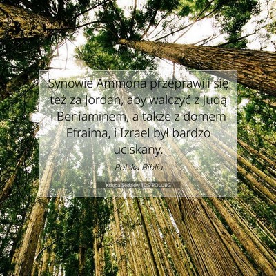 Księga Sędziów 10:9 POLUBG Obraz Wersetu Biblijnego
