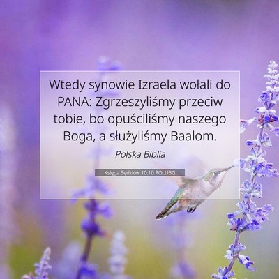 Księga Sędziów 10:10 POLUBG Obraz Wersetu Biblijnego