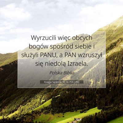 Księga Sędziów 10:16 POLUBG Obraz Wersetu Biblijnego