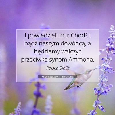 Księga Sędziów 11:6 POLUBG Obraz Wersetu Biblijnego