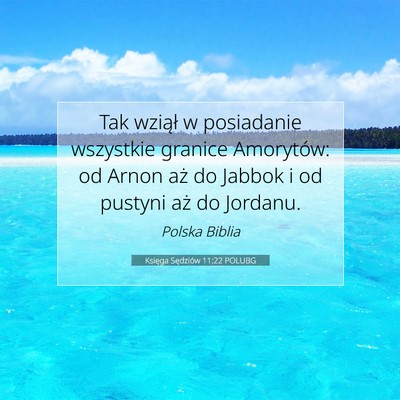 Księga Sędziów 11:22 POLUBG Obraz Wersetu Biblijnego