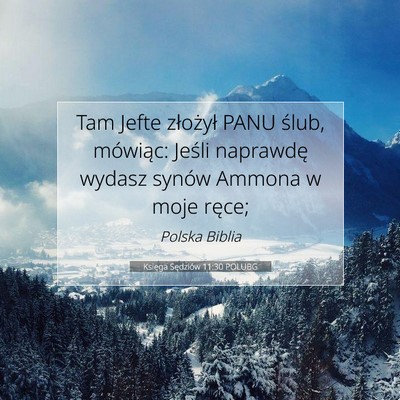 Księga Sędziów 11:30 POLUBG Obraz Wersetu Biblijnego