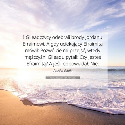 Księga Sędziów 12:5 POLUBG Obraz Wersetu Biblijnego
