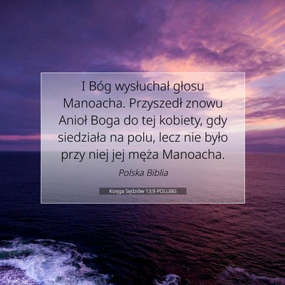 Księga Sędziów 13:9 POLUBG Obraz Wersetu Biblijnego