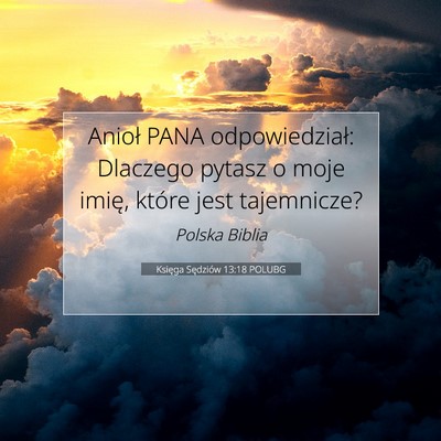 Księga Sędziów 13:18 POLUBG Obraz Wersetu Biblijnego
