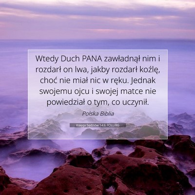 Księga Sędziów 14:6 POLUBG Obraz Wersetu Biblijnego