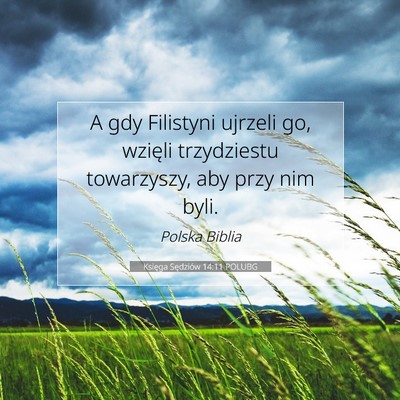 Księga Sędziów 14:11 POLUBG Obraz Wersetu Biblijnego