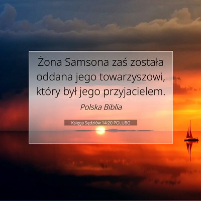 Księga Sędziów 14:20 POLUBG Obraz Wersetu Biblijnego