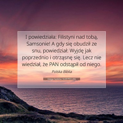Księga Sędziów 16:20 POLUBG Obraz Wersetu Biblijnego