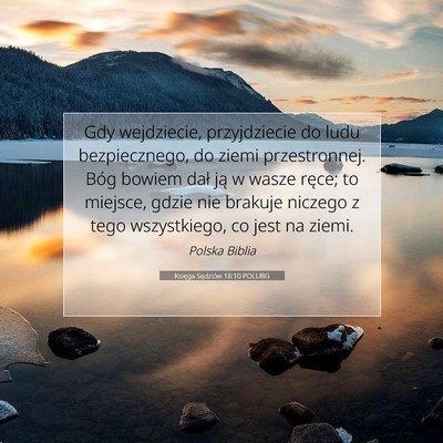 Księga Sędziów 18:10 POLUBG Obraz Wersetu Biblijnego