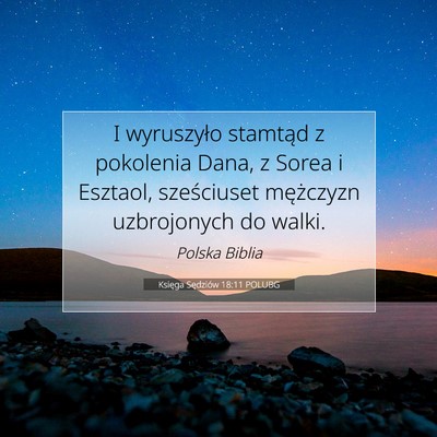 Księga Sędziów 18:11 POLUBG Obraz Wersetu Biblijnego