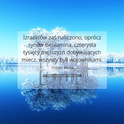 Księga Sędziów 20:17 POLUBG Obraz Wersetu Biblijnego
