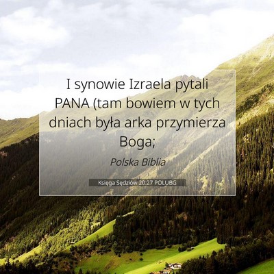 Księga Sędziów 20:27 POLUBG Obraz Wersetu Biblijnego
