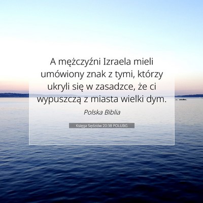 Księga Sędziów 20:38 POLUBG Obraz Wersetu Biblijnego