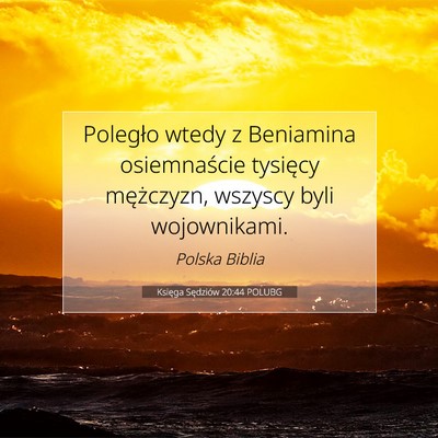 Księga Sędziów 20:44 POLUBG Obraz Wersetu Biblijnego
