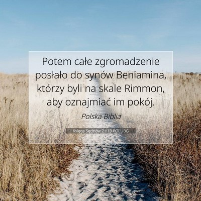 Księga Sędziów 21:13 POLUBG Obraz Wersetu Biblijnego