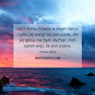 1 Samuela 1:13 Werset Biblijny Wyjaśniony