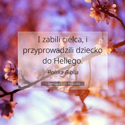 1 Samuela 1:25 Werset Biblijny Wyjaśniony
