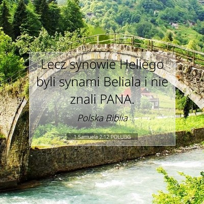 1 Samuela 2:12 POLUBG Obraz Wersetu Biblijnego