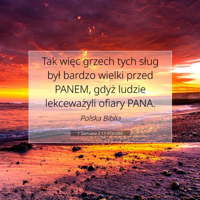 1 Samuela 2:17 POLUBG Obraz Wersetu Biblijnego