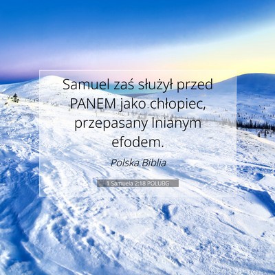 1 Samuela 2:18 POLUBG Obraz Wersetu Biblijnego