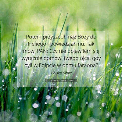 1 Samuela 2:27 POLUBG Obraz Wersetu Biblijnego