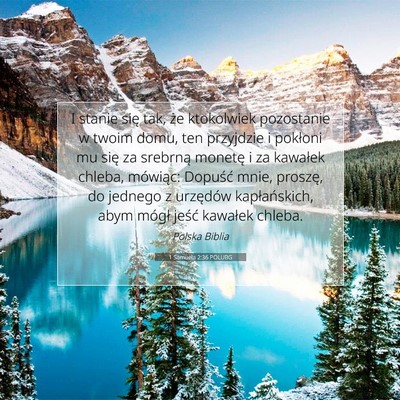 1 Samuela 2:36 POLUBG Obraz Wersetu Biblijnego