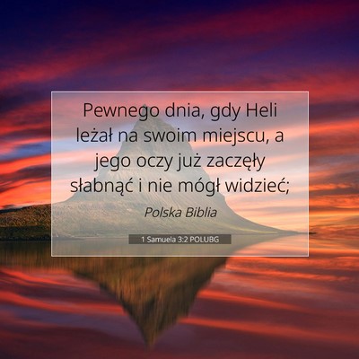 1 Samuela 3:2 POLUBG Obraz Wersetu Biblijnego