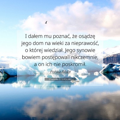 1 Samuela 3:13 POLUBG Obraz Wersetu Biblijnego